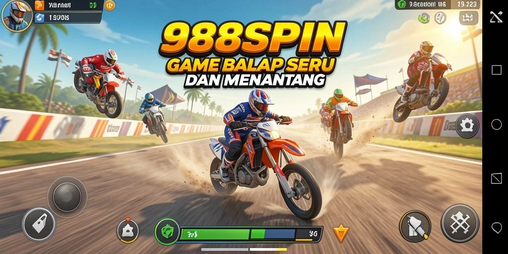 Tangkapan layar gameplay balap yang mendebarkan di 988SPIN.