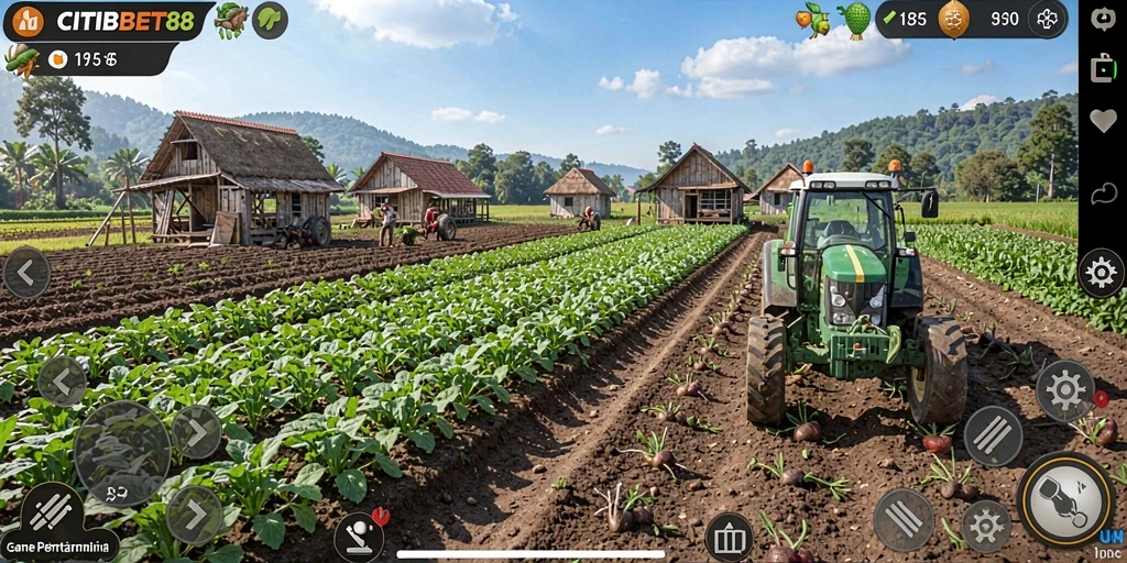 Tangkapan layar menampilkan gameplay seru CITIBET88 saat bertani.