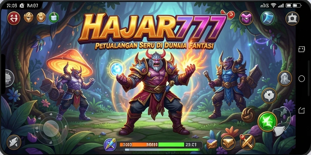 Tampilan menarik dari gameplay petualangan di HAJAR777.