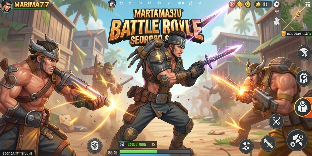 Tampilan gameplay intens dalam MARIMA77 yang menegangkan.