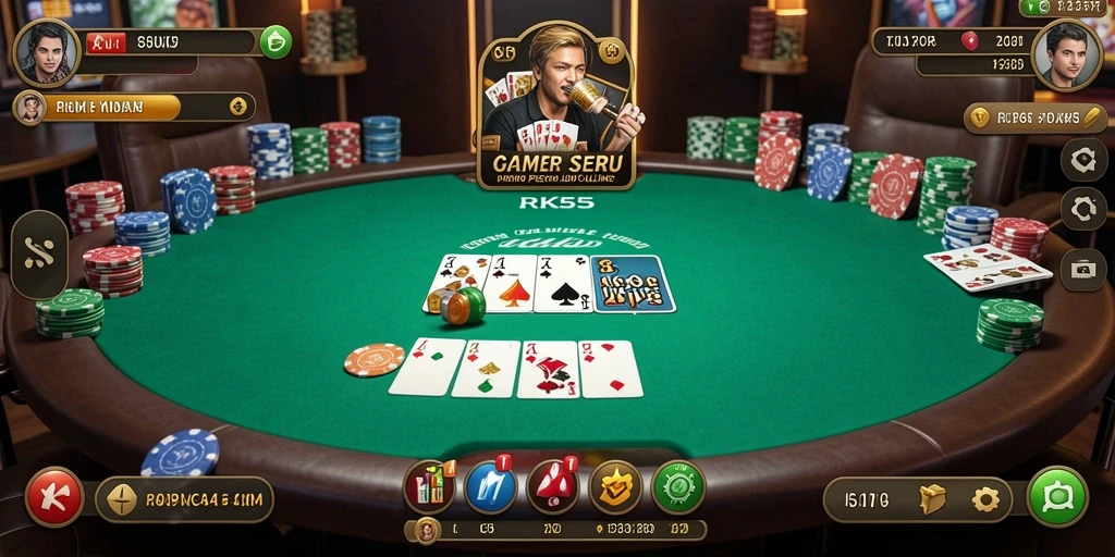 Tampilan gameplay Poker yang menarik di RK55.